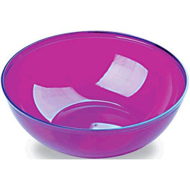 Plastic Bowl PS Crystal Hard Eggplant 3500ml Ø27cm (1 Unit) 