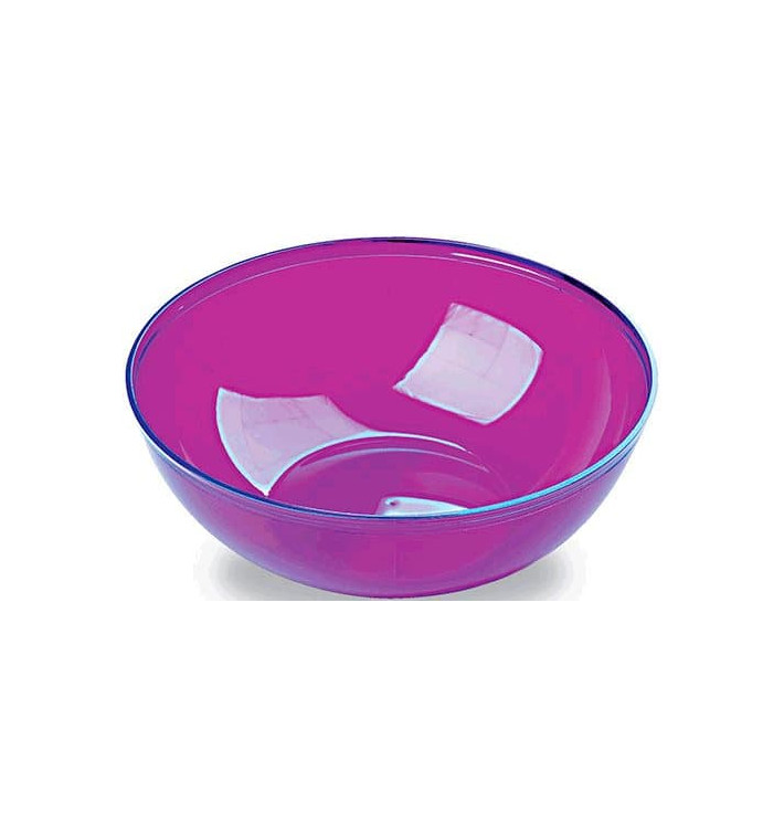 Plastic Bowl PS Crystal Hard Eggplant 3500ml Ø27cm (1 Unit) 