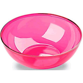 Plastic Bowl PS Crystal Hard Raspberry 3500ml Ø27cm (20 Units)