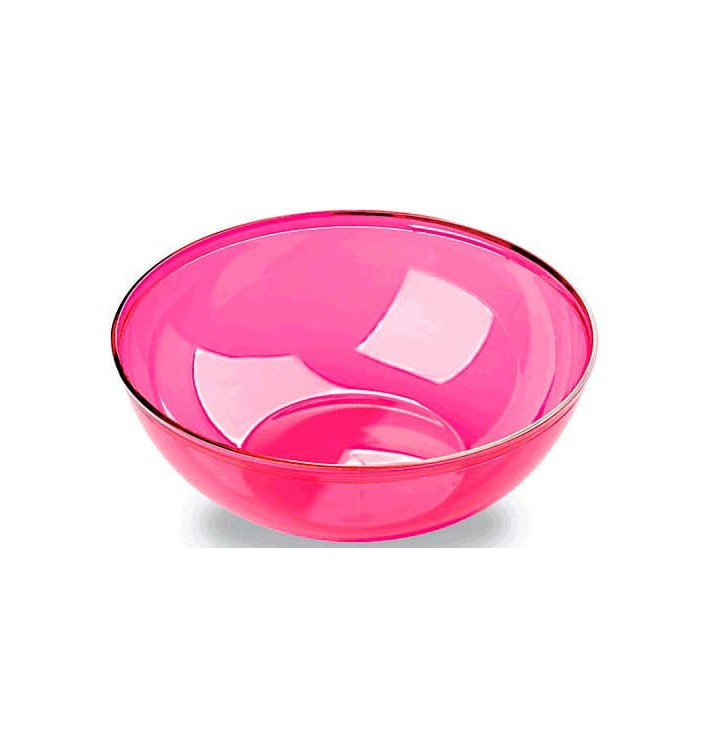 Plastic Bowl PS Crystal Hard Raspberry 3500ml Ø27cm (20 Units)