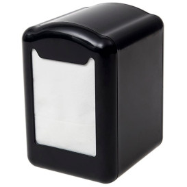 Napkin Plastic Dispenser "Miniservis" Black 17x17cm (12 Units)