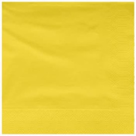 Paper Napkin Edging Yellow 25x25cm 2C (3400 Units)