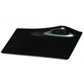 Tasting Plastic Plate PS Rectangular shape "GOGO" Black 14x5.8cm (40 Units) 