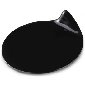 Tasting Plastic Plate PS Round shape "GOGO" Black Ø9cm (40 Units) 