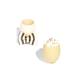 Tasting Mini Bowl Egg Design PP Ivory 60ml (20 Units)