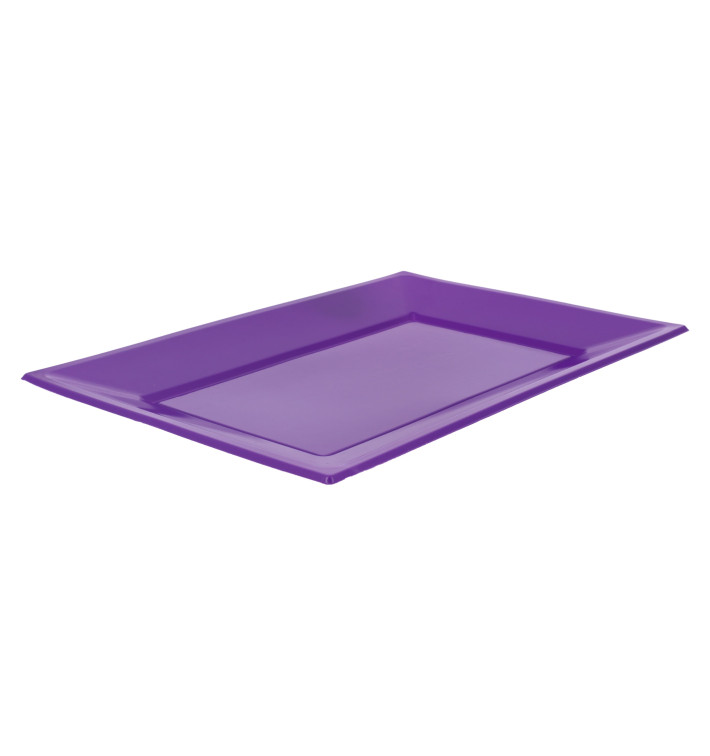 Plastic Tray Lilac 33x22,5cm (3 Units) Plastic Tray Lilac 33x22,5cm (3 Units)