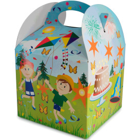 Paper Kids Meal Box Party 1,31x1,31x1,15cm (250 Units)