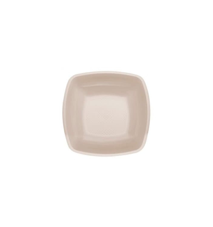 Plastic Plate Deep Beige Square shape PP 18 cm (25 Units) Plastic Plate Deep Beige Square shape PP 18 cm (25 Units)