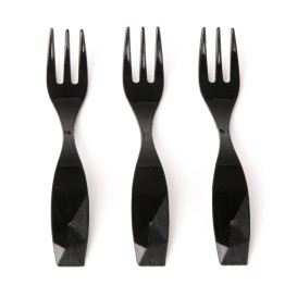 Tasting Mini Fork "Charme" Black 10cm (600 Units) 