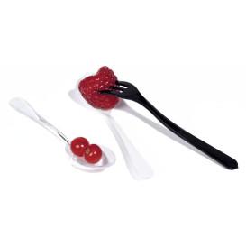 Tasting Mini Fork Black in Box 10cm (100 Units) 