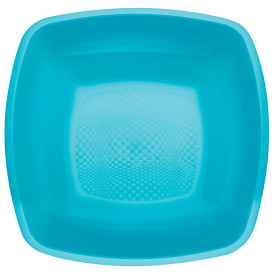 Plastic Plate Deep Turquoise Square shape PP 18 cm (300 Units)