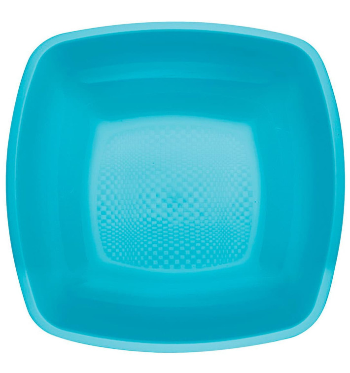 Plastic Plate Deep Turquoise Square shape PP 18 cm (300 Units) Plastic Plate Deep Turquoise Square shape PP 18 cm (300 Units)