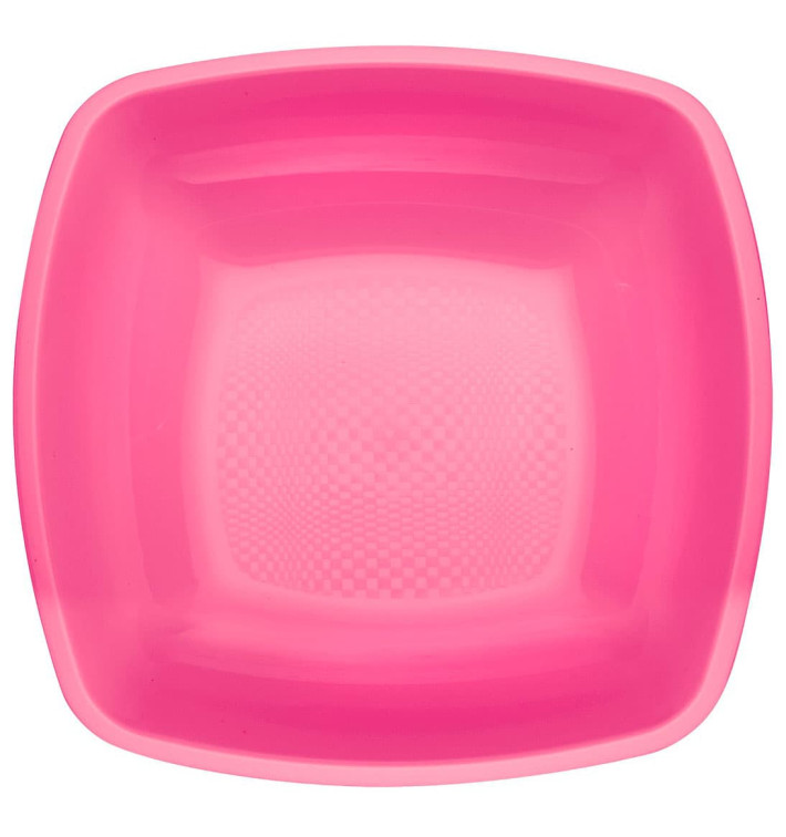Plastic Plate Deep Fuchsia Square shape PP 18 cm (25 Units) Plastic Plate Deep Fuchsia Square shape PP 18 cm (25 Units)