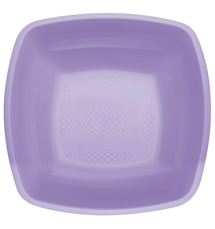 Plastic Plate Deep Lilac Square shape PP 18 cm (25 Units) Plastic Plate Deep Lilac Square shape PP 18 cm (25 Units)