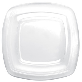 Plastic Lid Clear for Plate Square shape PET 18 cm (25 Units) 