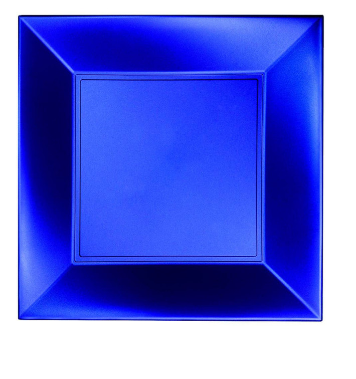 Plastic Plate Flat Blue "Nice" Pearl PP 29 cm (144 Units) Plastic Plate Flat Blue "Nice" Pearl PP 29 cm (144 Units)