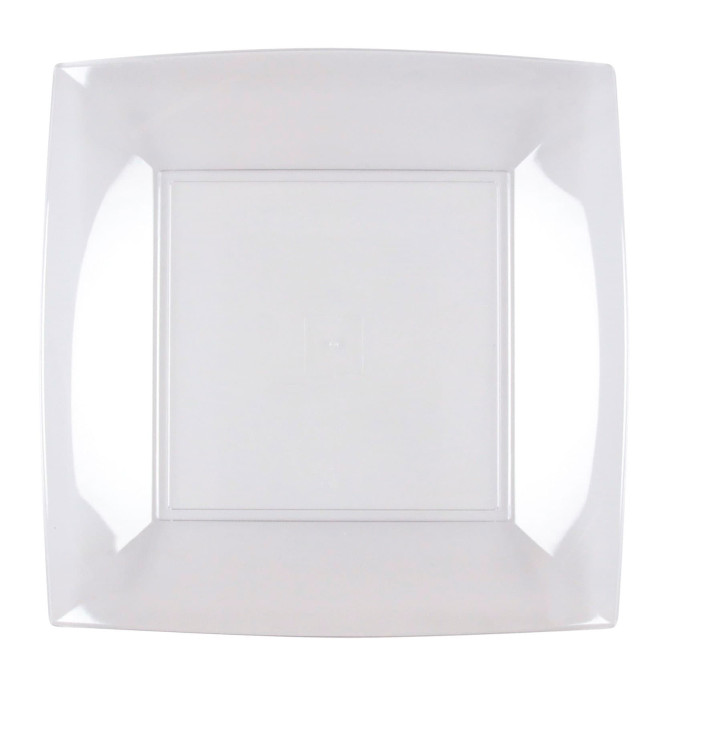 Plastic Plate Flat Clear "Nice" PS 23 cm (25 Units) Plastic Plate Flat Clear "Nice" PS 23 cm (25 Units)