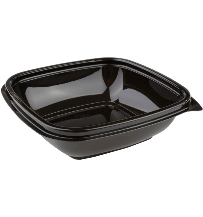 Plastic Bowl PET Square Shape Black 250ml 125x125x40mm (50 Units) Plastic Bowl PET Square Shape Black 250ml 125x125x40mm (50 Units)