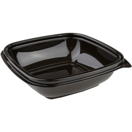 Plastic Bowl PET Square Shape Black 250ml 125x125x40mm (500 Units)