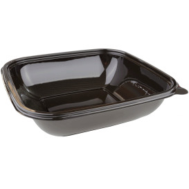 Plastic Bowl PET Black 750ml 190x190x40mm (50 Units) 