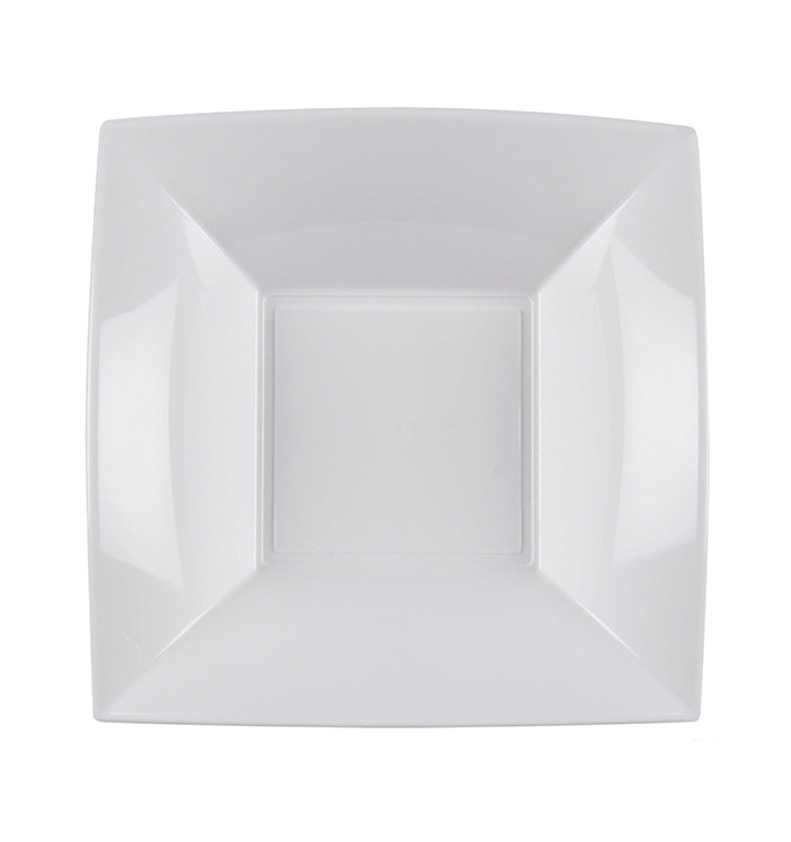 Plastic Plate Deep White "Nice" PP 18 cm (25 Units) Plastic Plate Deep White "Nice" PP 18 cm (25 Units)