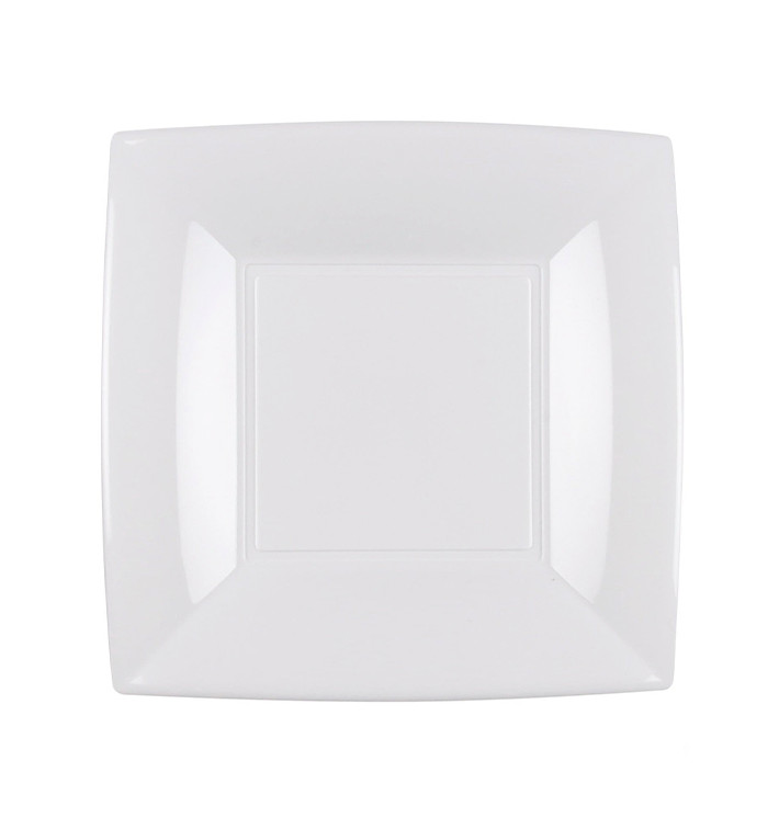 Plastic Plate Flat White "Nice" PP 18 cm (25 Units) Plastic Plate Flat White "Nice" PP 18 cm (25 Units)