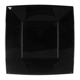 Plastic Plate Flat Black "Nice" PP 29 cm (144 Units)