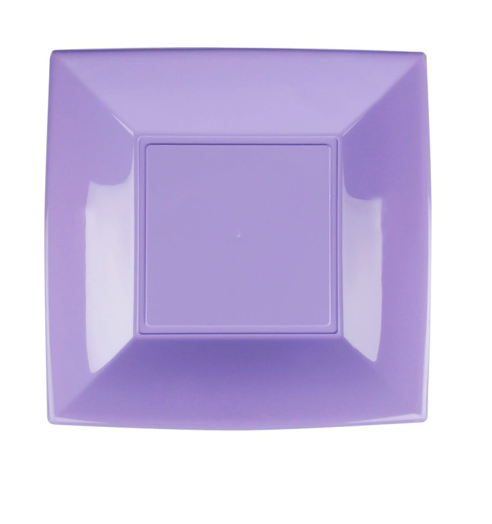 Plastic Plate Flat Lilac "Nice" PP 23 cm (25 Units) Plastic Plate Flat Lilac "Nice" PP 23 cm (25 Units)