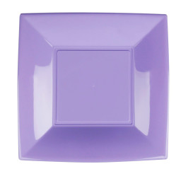 Plastic Plate Flat Lilac "Nice" PP 23 cm (300 Units)