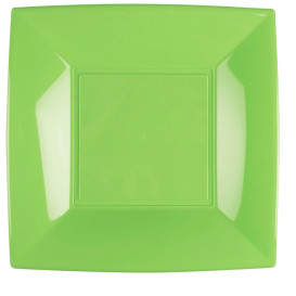 Plastic Plate Flat Lime Green "Nice" PP 29 cm (12 Units) 