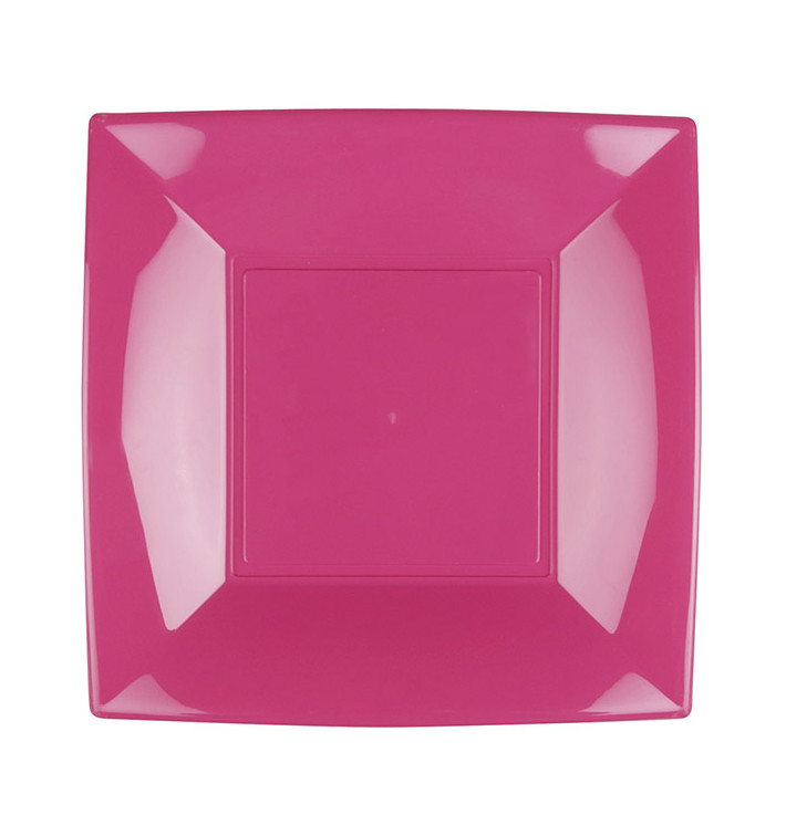 Plastic Plate Flat Fuchsia "Nice" PP 23 cm (25 Units) Plastic Plate Flat Fuchsia "Nice" PP 23 cm (25 Units)