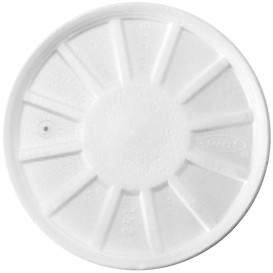 Foam Vented Lid White Ø11,7cm (50 Units) 