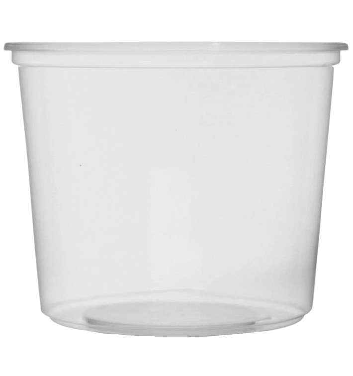 Plastic Deli Container Clear PP 400ml Ø10,5cm (1.000 Units) Plastic Deli Container Clear PP 400ml Ø10,5cm (1.000 Units)