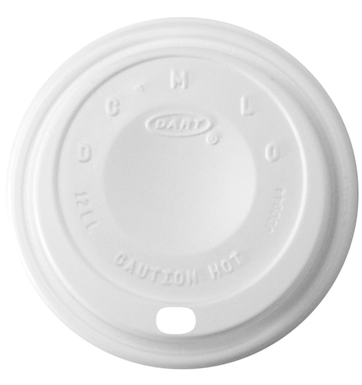 Plastic Lid PS "Cappuccino" White Ø8,9cm (100 Units) Plastic Lid PS "Cappuccino" White Ø8,9cm (100 Units)