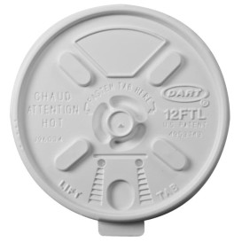 Plastic Lid PS Resealable White Ø8,9cm (100 Units) 