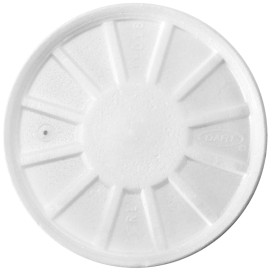 Foam Vented Lid White Ø11cm (50 Units) 