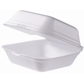 Foam Burger Boxes Take-Out Large size White (500 Units)