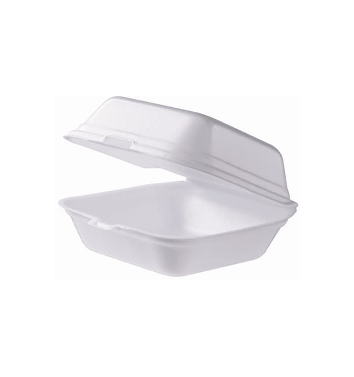 Foam Burger Boxes Take-Out Large size White (500 Units)