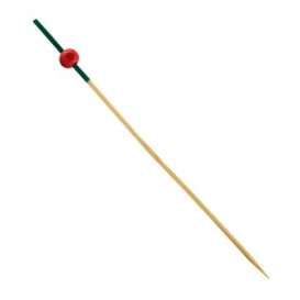 Bamboo Food Pick "Portugal" Design Green and Red 12cm (5000 Units)