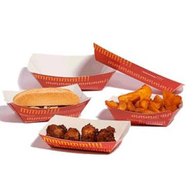 Paper Food Boat Tray 525ml 12,1x8,1x5,5cm (25 Units) 