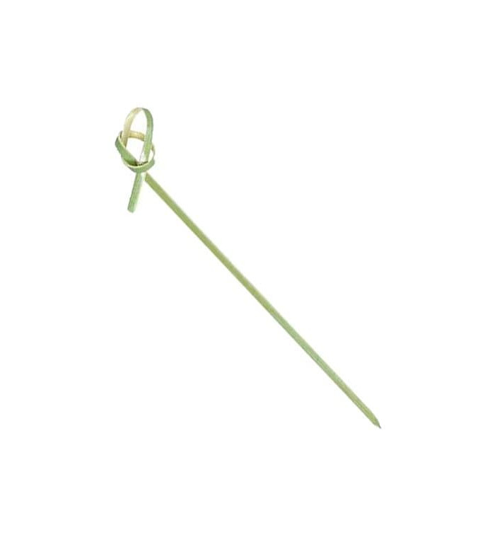 Bamboo Food Pick Bow Design Natural Green 18cm (200 Units) Bamboo Food Pick Bow Design Natural Green 18cm (200 Units)