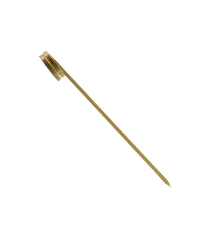 Bamboo Food Pick with Ripple Handle Design 9cm (200 Units) Bamboo Food Pick with Ripple Handle Design 9cm (200 Units)