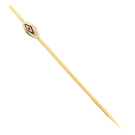 Bamboo Food Pick Ethnic Design 12cm (200 Units)  