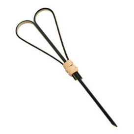 Bamboo Food Pick "Cuore" Design Black 18cm (200 Units) 