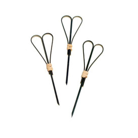 Bamboo Food Pick "Cuore" Design Black 15cm (5000 Units)