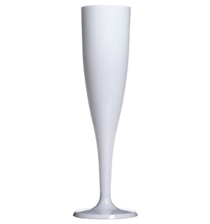 Plastic Flute Sparkling Wine White 115ml 1P (120 Units)