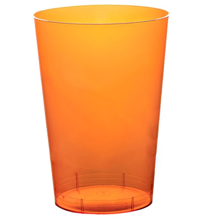 Plastic Cup PS "Moon" Orange Clear 230ml (50 Units) 