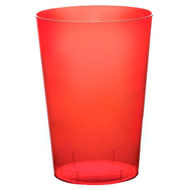 Plastic Cup PS "Moon" Red Clear 230ml (1000 Units)