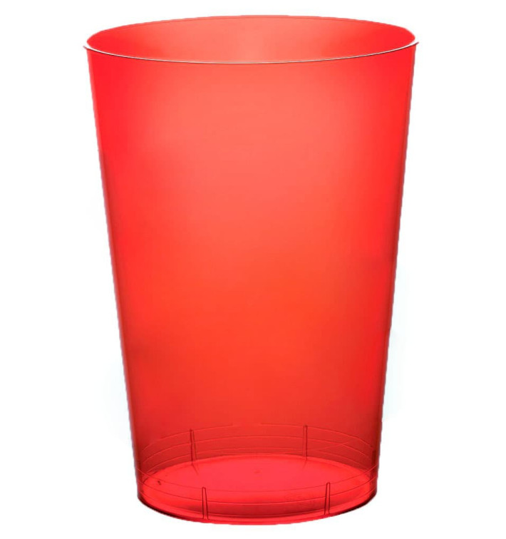 Plastic Cup PS "Moon" Red Clear 230ml (1000 Units) Plastic Cup PS "Moon" Red Clear 230ml (1000 Units)