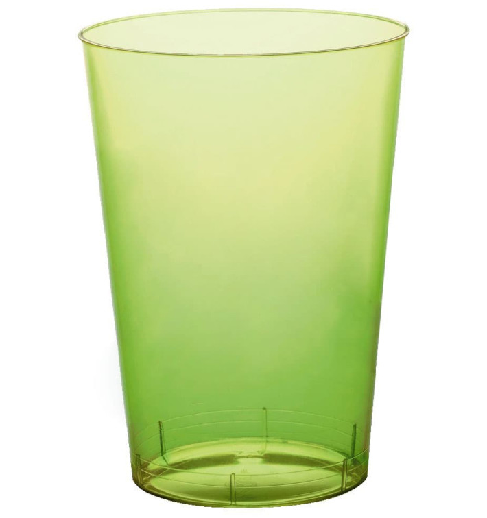 Plastic Cup PS "Moon" Lime Green Clear 230ml (50 Units) Plastic Cup PS "Moon" Lime Green Clear 230ml (50 Units)
